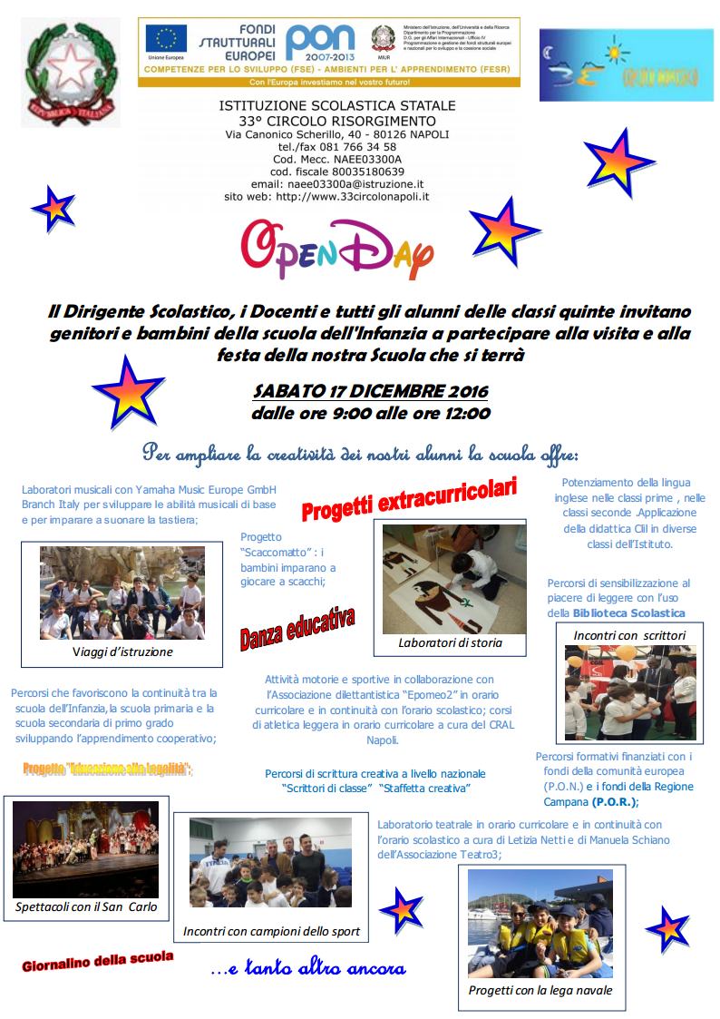 Open day a.s. 2016/2017